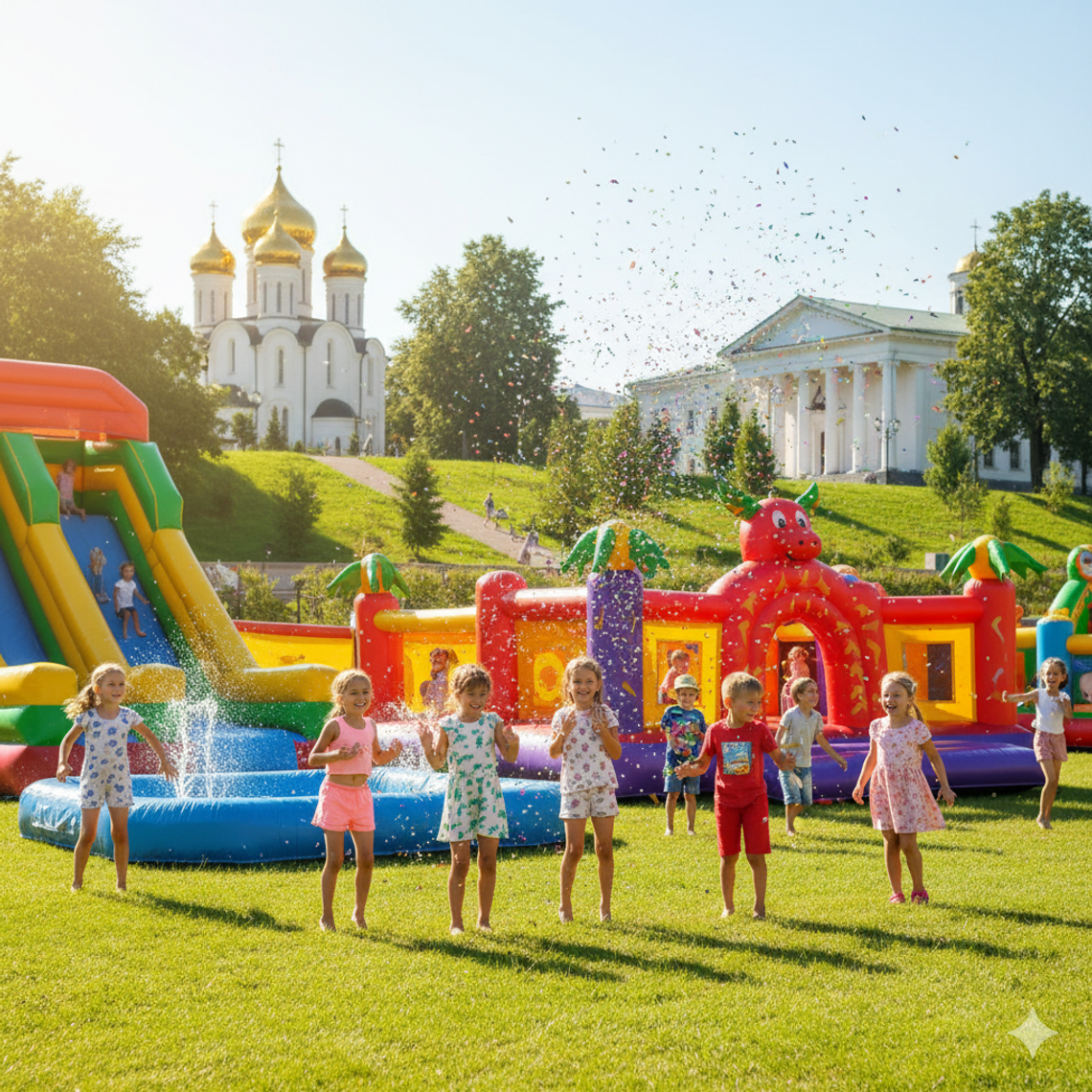 Батут купить в Новомосковске – Надувные аттракционы от БатутМастер 🎉