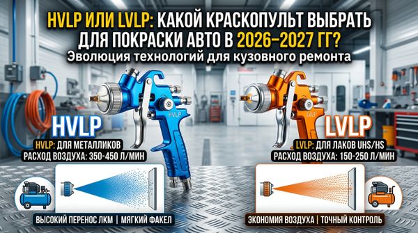 HVLP или LVLP: какой краскопульт выбрать для покраски авто в 2026 году?