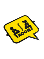Табличка в туалет "Thinking room" Комната для размышлений, 17Х17 см.,3D печать