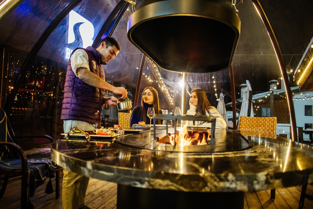 Дровяной гриль-стол Elbrus Grill Эверест 1760 (столешница 2400x1400 мм)