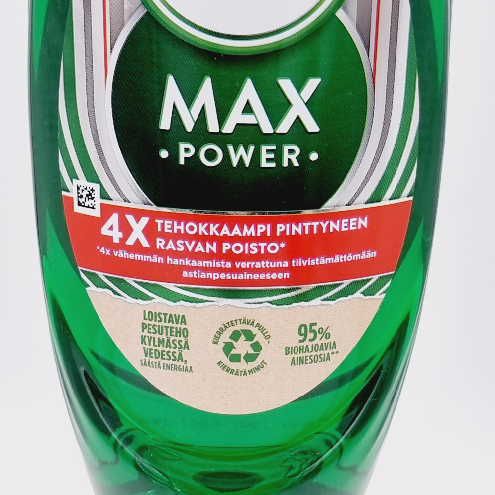 Жидкое средство для мытья посуды Fairy Max Power концентрированное 1 шт х 450 мл (Финляндия)