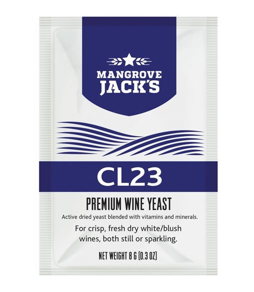 Дрожжи для сухих вин, нейтральные Mangrove  "CL23", 8 г