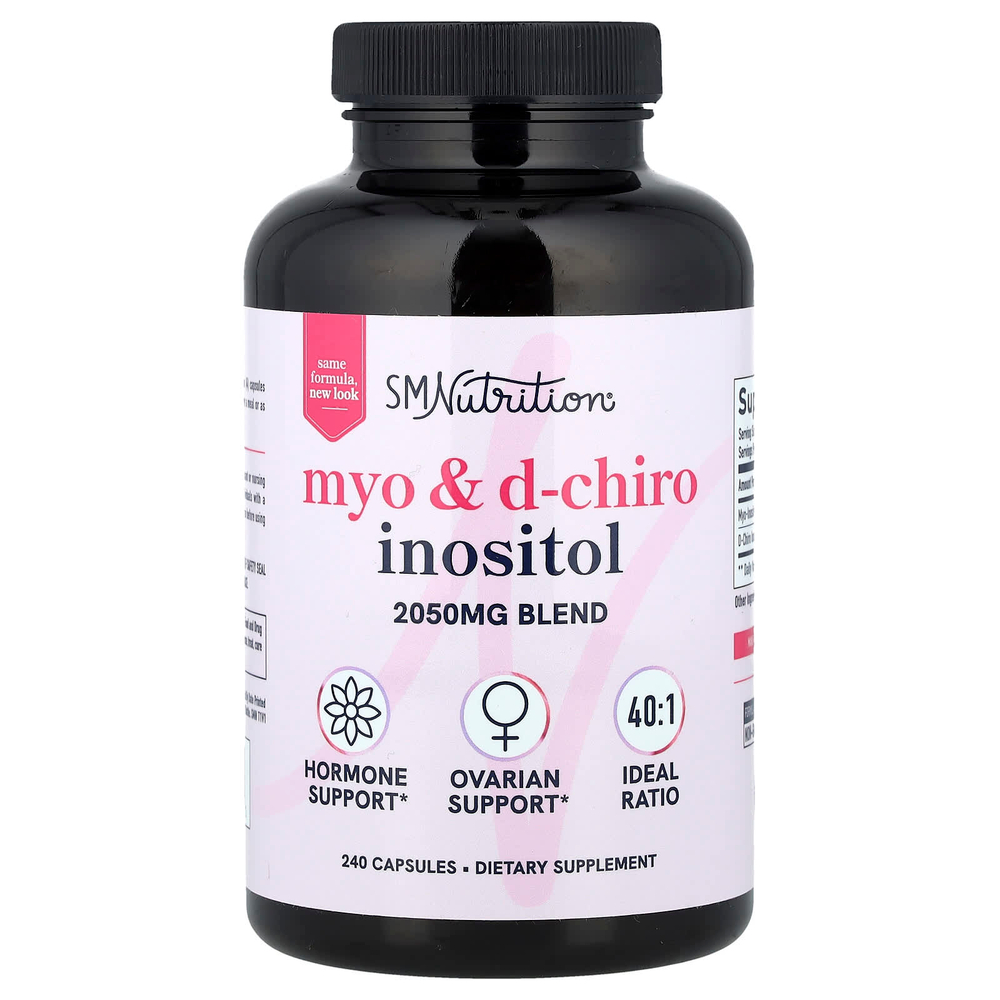 SMNutrition, Мио и D-хиро инозитол, 240 капсул