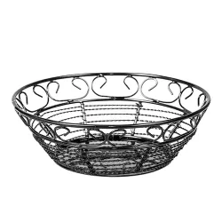 Корзинка для подачи d 20,5 см h6 см черная круглая нерж. P.L. Proff Cuisine