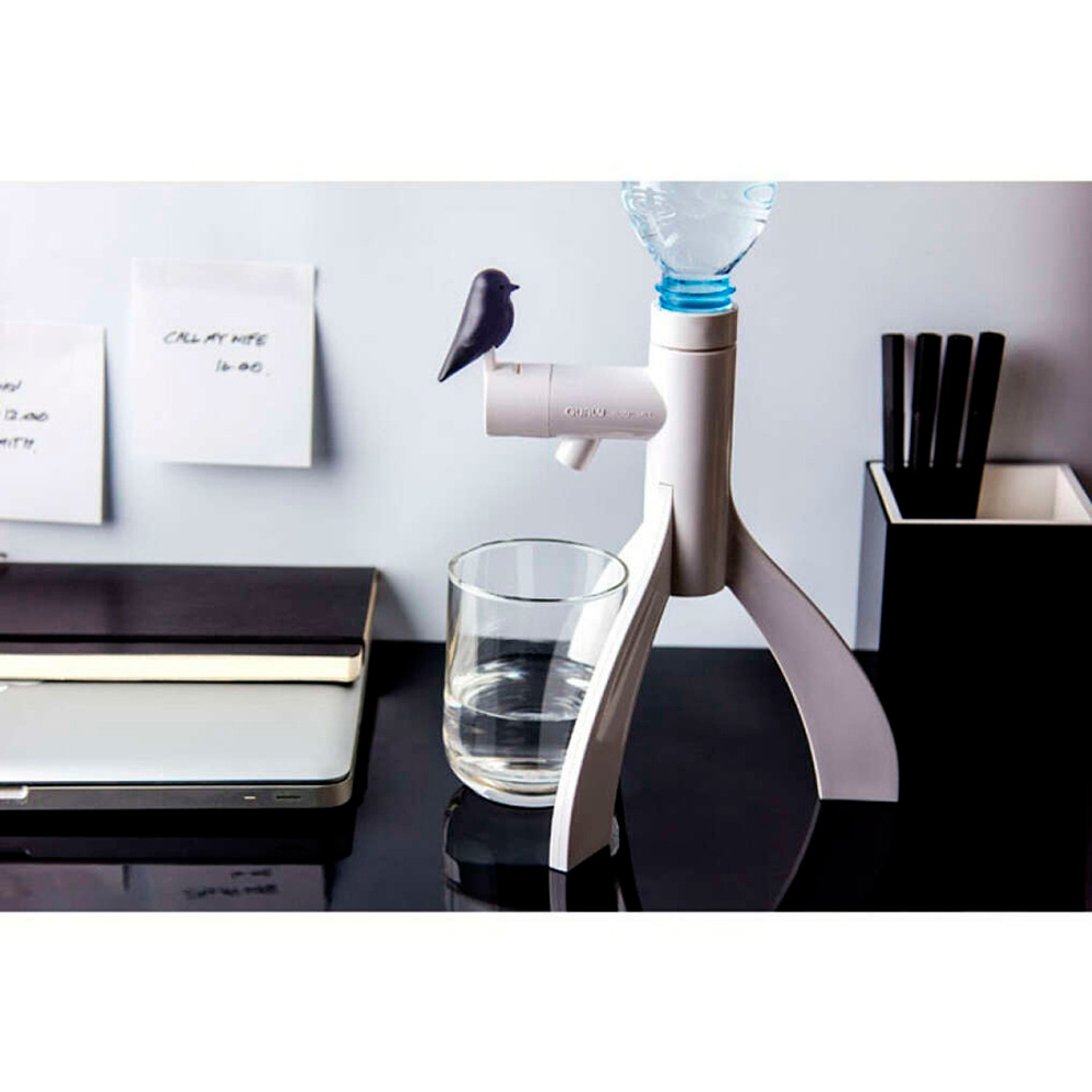 Диспенсер для воды настольный thirsty bird, 3 л, черный декор