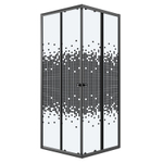 Душевое ограждение Niagara Eco NG-1008-14QBLACK (80х80х190) квадрат,раздвижное,черный,стекло мозаика,1 место