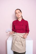 Фартук повара поясной бежевый "Компот"