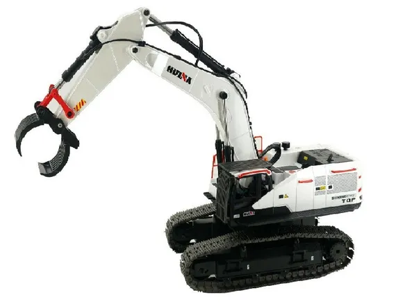 Радиоуправляемый экскаватор белый HUI NA TOYS масштаб 1:14 2.4G - HN1594