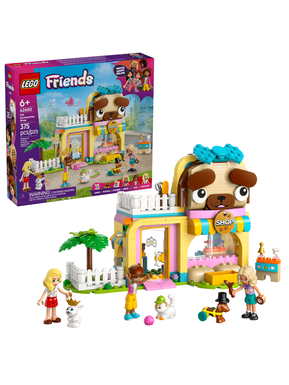 Конструктор Лего Френдс Магазин аксессуаров для домашних животных | LEGO Friends Pet Shop 42650 - 375 деталей (6+)