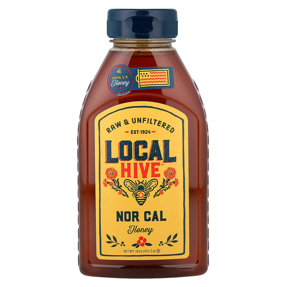 Local Hive, мед, Nor Cal, необработанный и нефильтрованный, 453,5 г (16 унций)