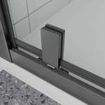 Душевая дверь Veconi Ottimo P30 GR, 700x1900, графит брашинг, стекло прозрачное