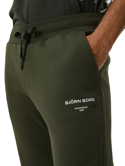 Мужские теннисные штаны Björn Borg Logo Pants - forest night