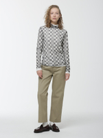 Женская Водолазка Chequerboard Mesh Rollneck