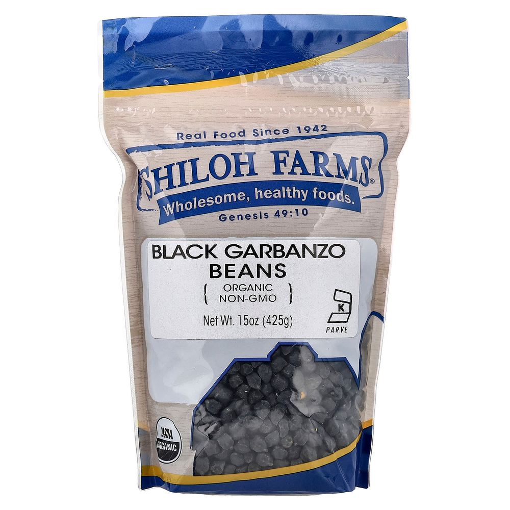 Shiloh Farms, органическая черная фасоль нута, 425 г (15 унций)