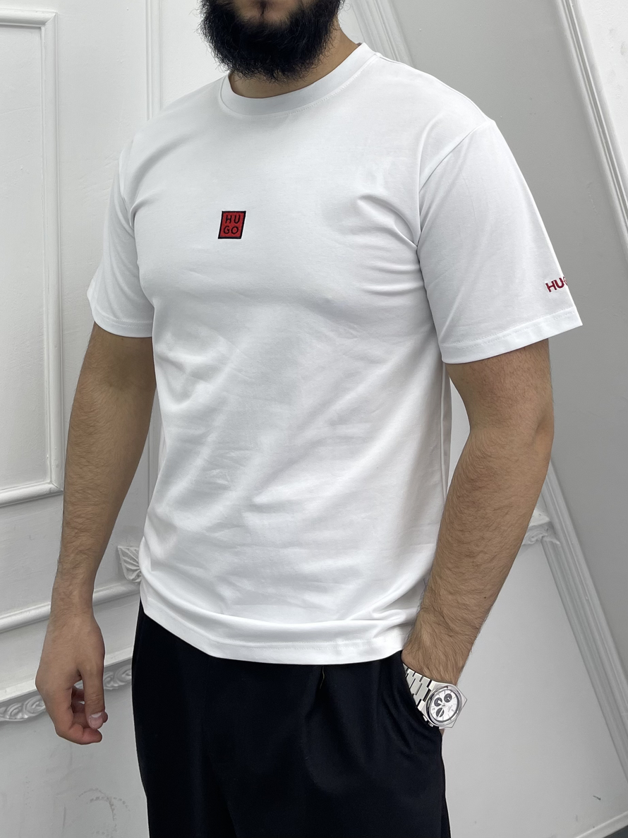Футболка Hugo Boss #82150 (бел.)