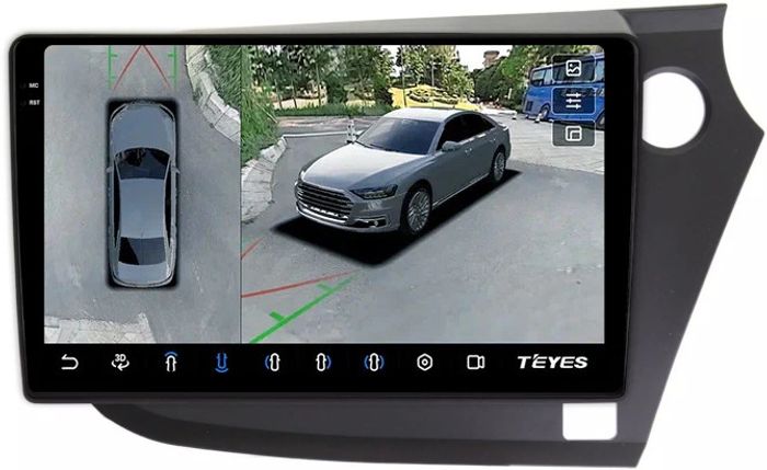 Магнитола для Honda Insight 2 2009-2014 (правый руль) - Teyes CC3-2K-360 на Android 10, Быстрая, 2K QLED, CarPlay, 4G SIM-слот, 4 камеры в комплекте