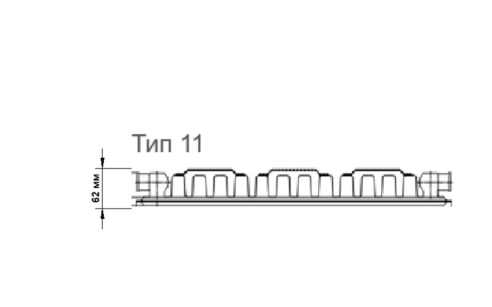 Радиатор стальной AXIS Classic тип 11, 500 x 1000 мм (1227 Вт)