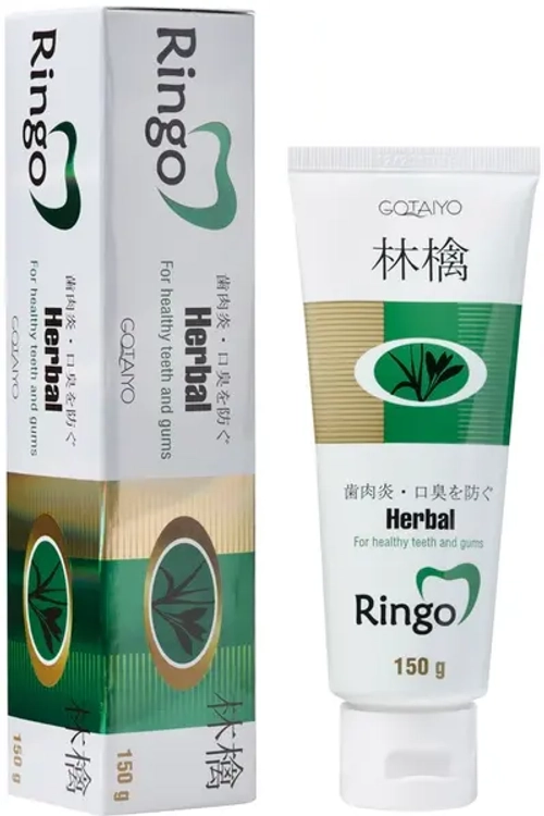 Зубная паста Ringo для десен, с экстрактом трав, Ringo Herbal, Отбеливающая, 150гр