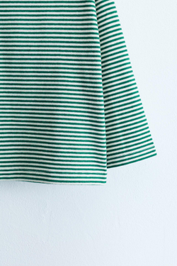 ZARA TIMELESS - ФУТБОЛКА В ПОЛОСКУ, ЗЕЛЕНЫЙ