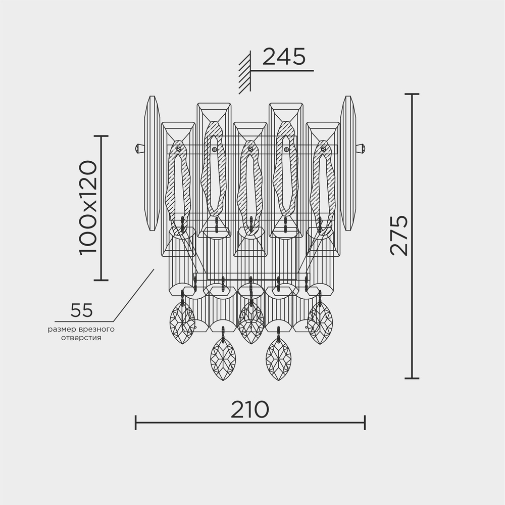 Настенный светильник MODELUX ML.7082.02 CR
