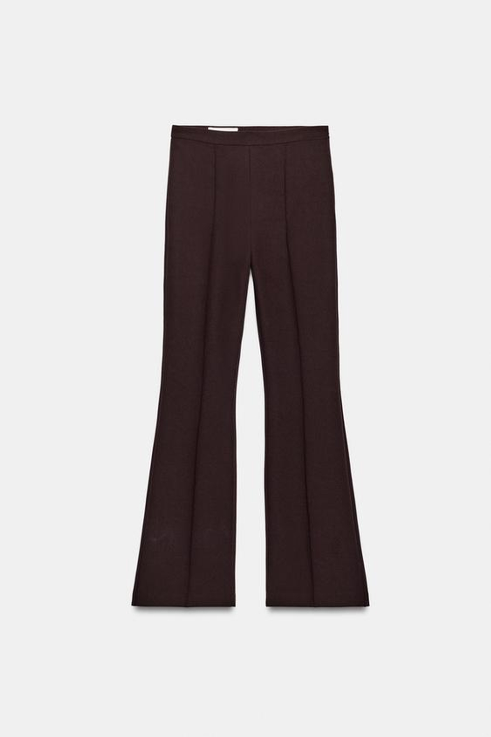 ZARA БРЮКИ FLARED, БУРГУНДИ