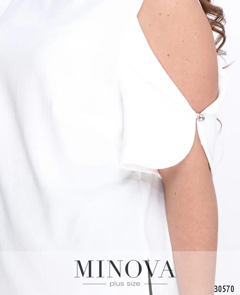 Блуза 4087Б-белый Minova