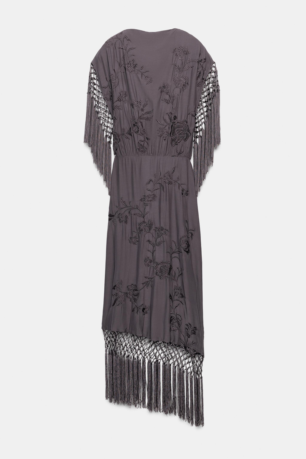 ПЛАТЬЕ С ВЫШИВКОЙ И БАХРОМОЙ — ZW COLLECTION — ZARA