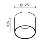 Накладной светодиодный светильник Maytoni Alfa LED C064CL-01-25W4K-D-RD-B
