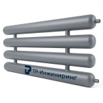 Регистр отопления РСЭ-4x219x5,0-8000 четырёхрядный секционный с эллиптическими заглушками