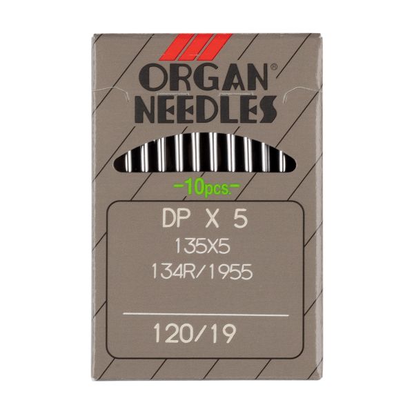 Иглы для промышленных швейных машин Organ DP*134 / DP*5, 10 шт, 120