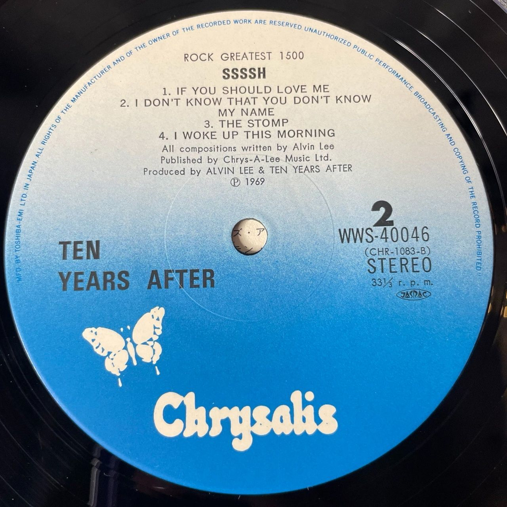 Винтажная виниловая пластинка LP Ten Years After Ssssh (Japan 1977) (Obi) Stoned Woman