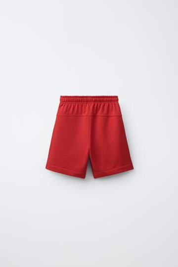 ZARA ОДНОТОННЫЕ ШОРТЫ, КРАСНЫЙ