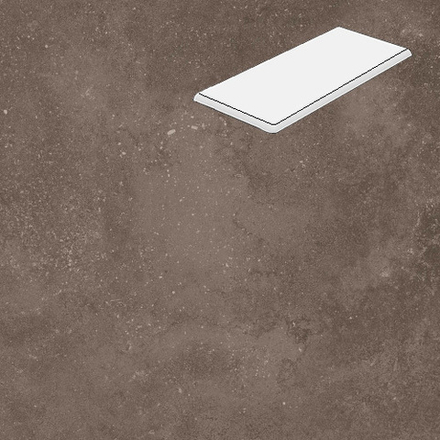 Угловая ступень с фаской Lifebrick Limestone Choco 600x330x20