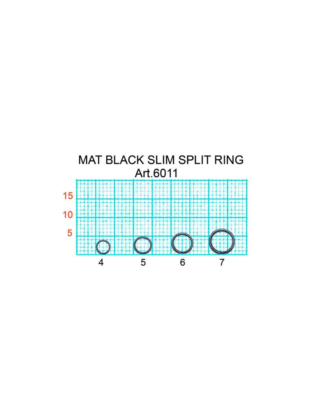 Заводное кольцо рыболовное MAT BLACK SLIM SPLIT RING 6011 №4