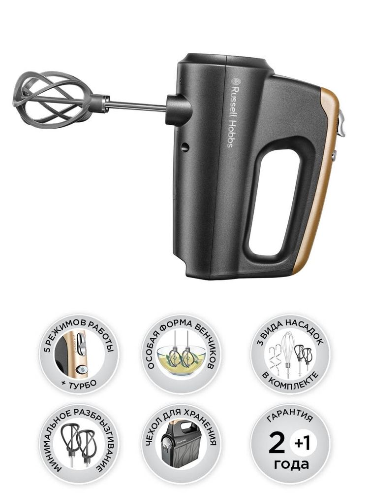 Russell Hobbs 25890-56 черный Миксер ручной Russell Hobbs 25890-56 черный Миксер ручной