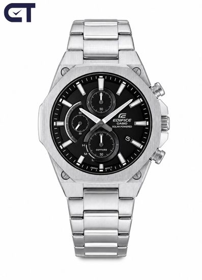 CASIO EFS-S570D-1AUDF EDIFICE мужские наручные часы — солнечный тонкий хронограф с сапфировым стеклом