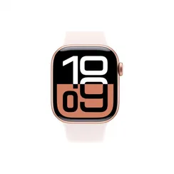 Часы Apple Watch Series 10, 42 мм, алюминий цвета «розовое золото», ремешок Sport Band цвета «румянец»