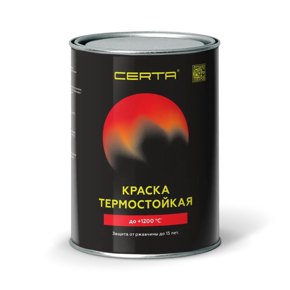 CERTA  Эмаль термостойкая антикоррозионная Бежевая (RAL 1015) 0,8кг (400°С)