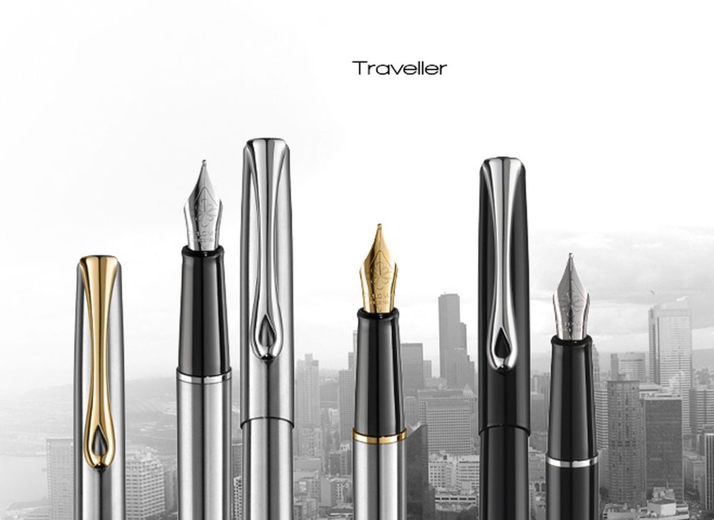 Перьевая ручка Diplomat Traveller black lacquer F (D10424950) 11