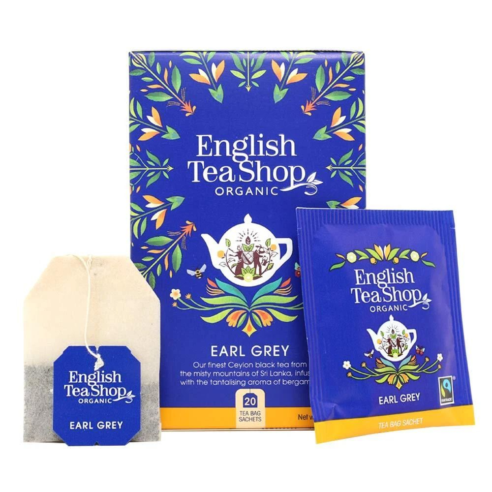Чёрный цейлонский чай English Tea Shop Earl Grey с бергамотом, 20 пакетиков, 40 г