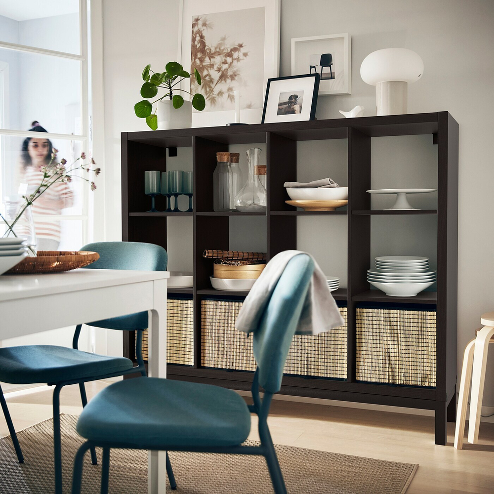 IKEA KALLAX (ИКЕА КАЛЛАКС) — Подрамник, черный, 146x39x18 см, фото 6