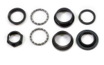 Рулевая колонка NECO, 1-1/8", резьбовая с переходом на 1", EC 34/25,-24T  EC 34/27, подшип. 5/32"x16- 2шт, высота 33,5мм, черн.