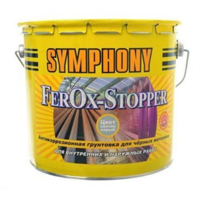 Грунт TIK Simphony FerOx-Stopper антикоррозионный (9л) светло-серый  СРОКИ