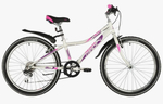 Велосипед NOVATRACK двухколесный 24" белый,  стальная рама 10, 6 скор., Shimano 24SH6SV.ALICE.10WT21