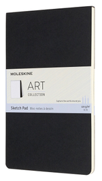 Блокнот для рисования Moleskine ART SOFT SKETCH PAD Large (ARTSKPAD3) 13x21 см, 96стр. 120 г/м2, черный