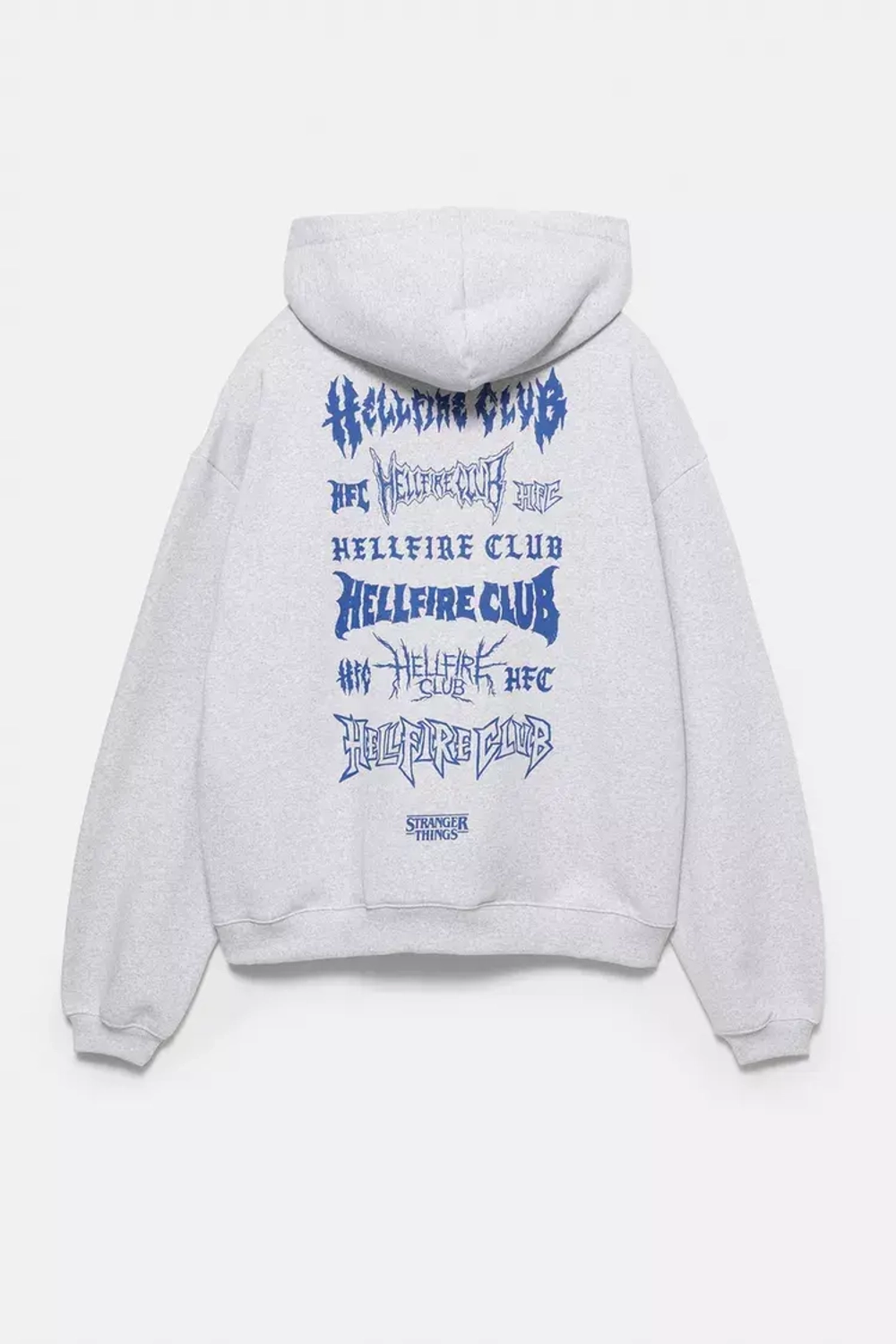 PULL&BEAR Толстовка с капюшоном HFC "Stranger Things", серый меланж