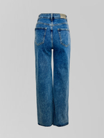 Джинсы Denim 3427 однотонные плотные трубы со стрейчем