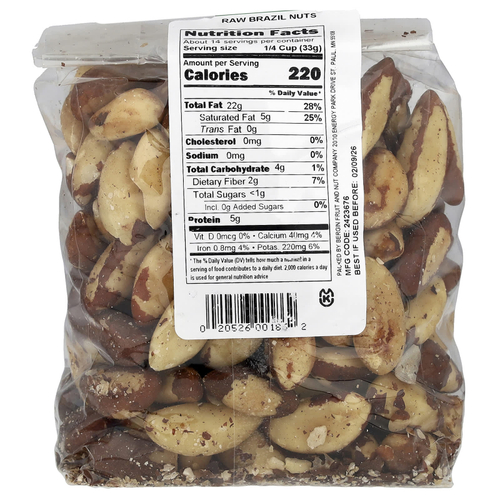 Bergin Fruit and Nut Company, Сырые цельные бразильские орехи, 16 унций