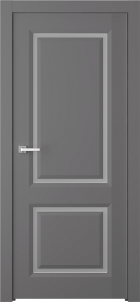 Дверь Платинум 2 / Цвет Эмаль графит / Мателюкс белый / Двери Belwooddoors