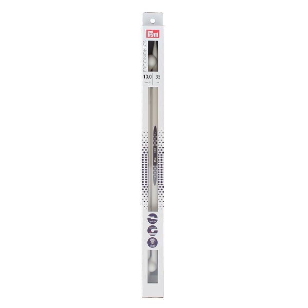 Спицы прямые, Prym Ergonomics ⌀10,0 мм, 35 см